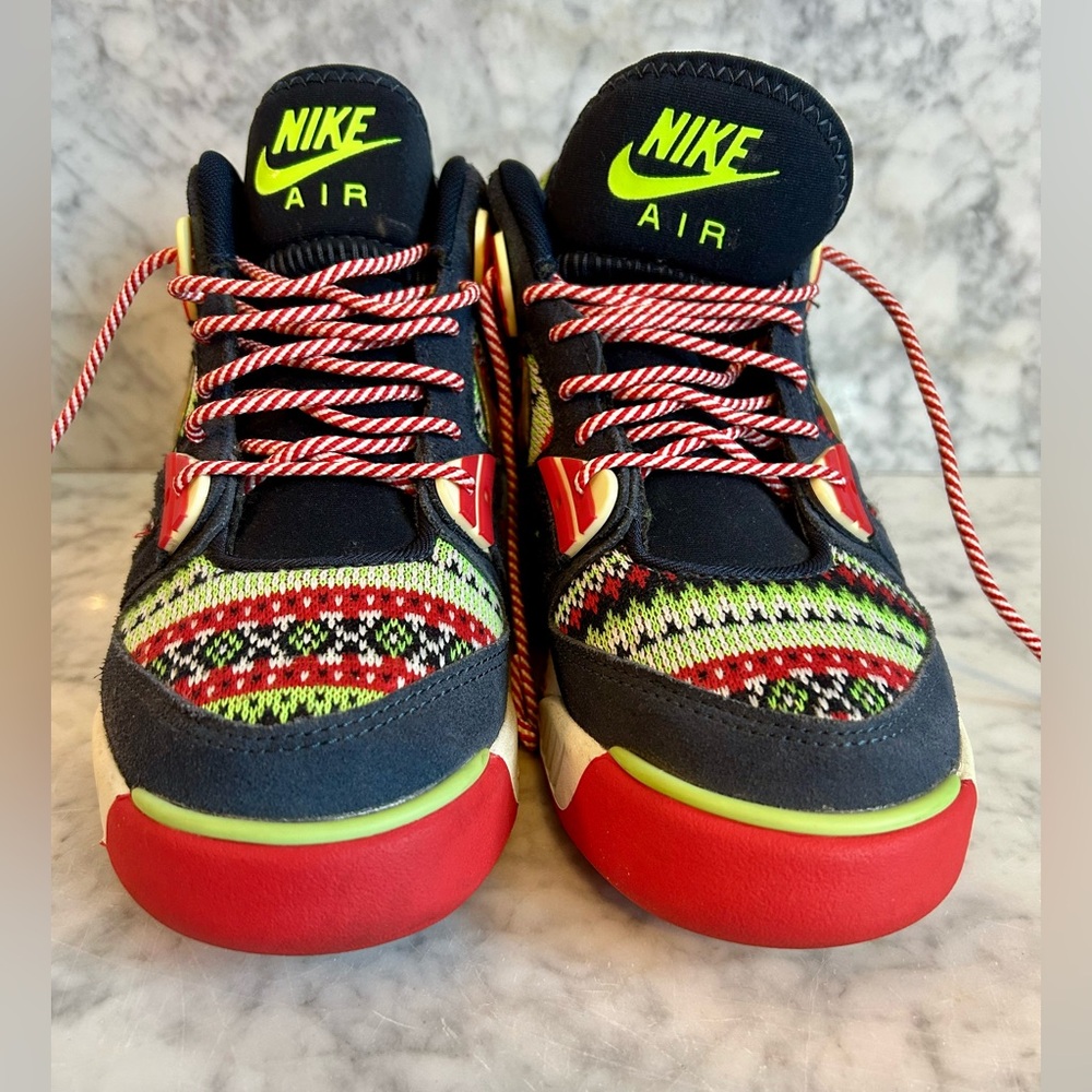 2015 Nike Air Tech Challenge 3 QS Ugly Christmas Sweater Shoe Men size 7